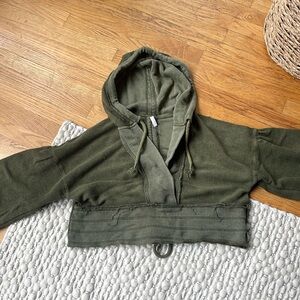 Free people green sweatshirt size small